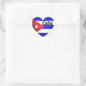 Cuba Heart Flag Vierkante Sticker (Tas)