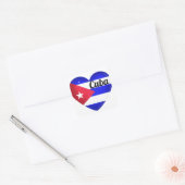 Cuba Heart Flag Vierkante Sticker (Envelop)
