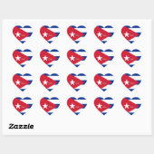 Cuba Heart Sticker, Patriottische Cubaanse vlag Hart Sticker (Vel)