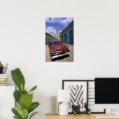 Cuba, het oude koloniale dorp Trinidad. Poster (Thuiskantoor)