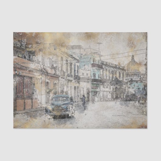 Cuba | Historische ontkoppeling van Havana Tissuepapier (Voorkant)