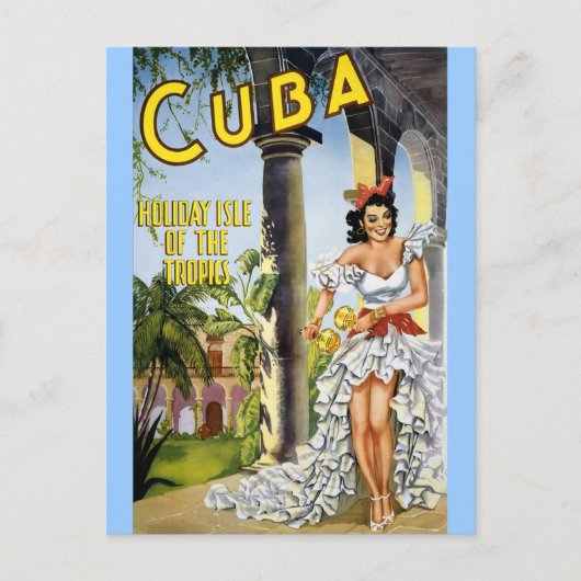 CUBA HOLIDAY ISLAND VAN DE TROPICS BRIEFKAART (Voorkant)
