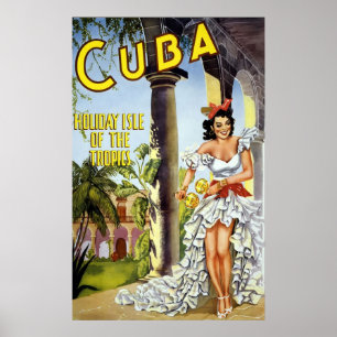 Cuba Holiday Isle of the Tropics Poster
