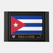 Cuba house mat, Cuban Flag Sport / Welkom Deurmat (Voorkant)