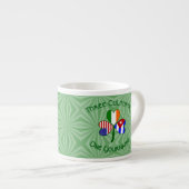 Cuba Ierland VS Klavertje Vier Vlag Persoonlijk Espresso Kop (Voorkant rechts)