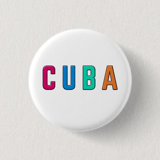 Cuba, ik hou van Cuba Ronde Button 3,2 Cm (Voorkant)