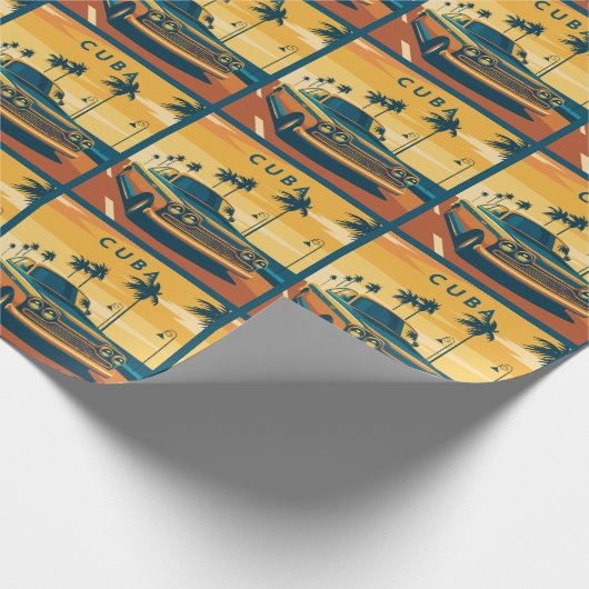 Cuba-illustratie Cadeaupapier (Hoek)