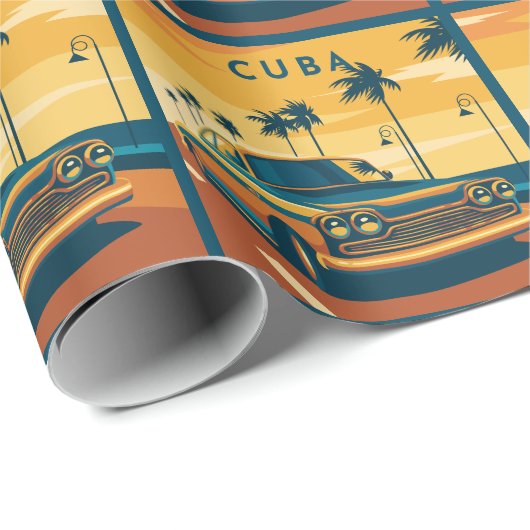 Cuba-illustratie Cadeaupapier (Rol Hoek)