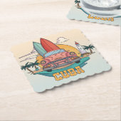 Cuba-illustratie Kartonnen Onderzetters (Gebogen)