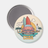 Cuba-illustratie Magneet (Voorkant / Achterkant)