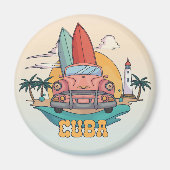 Cuba-illustratie Magneet (Voorkant)
