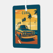 Cuba-illustratie Metalen Ornament (Voorkant links)