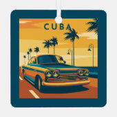 Cuba-illustratie Metalen Ornament (Achterkant)