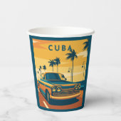 Cuba-illustratie Papieren Bekers (Achterkant)