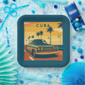 Cuba-illustratie Papieren Bordje (Feest)