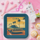 Cuba-illustratie Papieren Bordje (Feest)