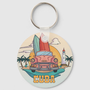 Cuba-illustratie Sleutelhanger