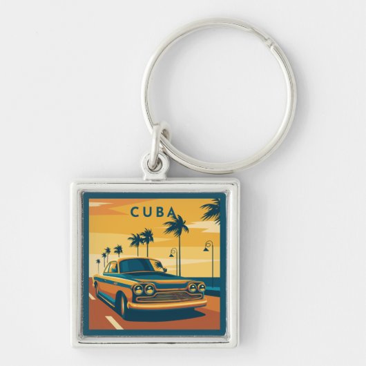 Cuba-illustratie Sleutelhanger (Voorkant)