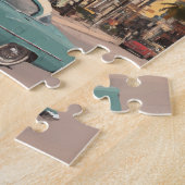 Cuba Illustration Travel Art Vintage Legpuzzel (Zijkant)