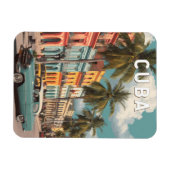 Cuba Illustration Travel Art Vintage Magneet (Horizontaal)