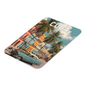 Cuba Illustration Travel Art Vintage Magneet (Linkerzijde)