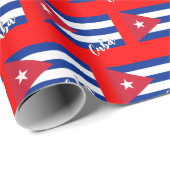 Cuba inpakpapier, rode Kerstmis, Cubaanse vlag pat Cadeaupapier (Rol Hoek)