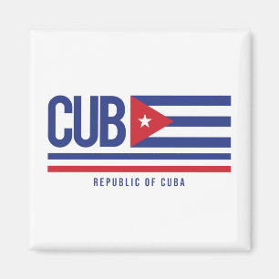 Cuba ISO-code Alpha 3-design Magnet