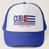Cuba ISO-code Alpha 3-ontwerp Trucker Pet (Voorkant)