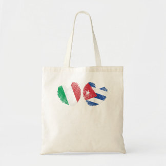 Cuba Italië hoort Italiaanse vlag Cubaanse vlag Tote Bag
