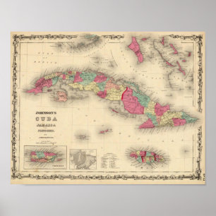 Cuba, Jamaica en Porto Rico Poster