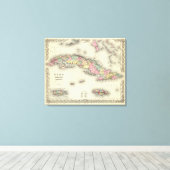 Cuba, Jamaica en Puerto Rico Canvas Afdruk (Insitu (Houten vloer))