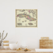 Cuba, Jamaica en Puerto Rico Poster (Keuken)