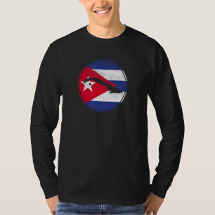 Cuba Kaart Cubaanse vlag T-shirt