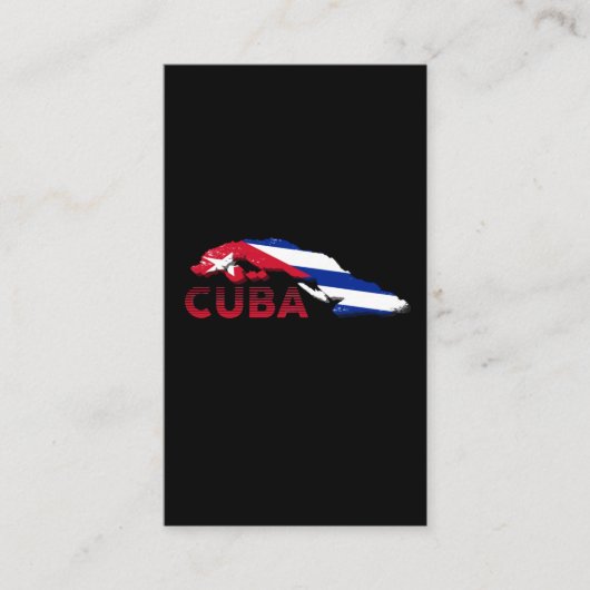 Cuba Kaart Cubaanse vlag Visitekaartje (Voorkant)