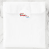 Cuba-kaart Ronde Sticker (Tas)
