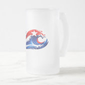 Cuba klassiek kleurrijk matglas bierpul (Voorkant rechts)