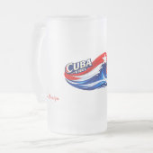 Cuba klassiek kleurrijk matglas bierpul (Voorkant links)