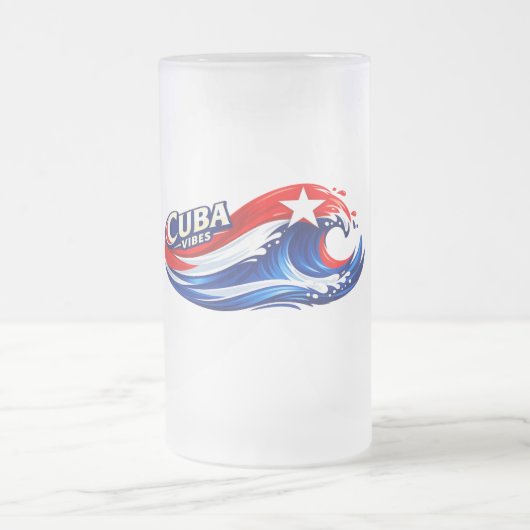 Cuba klassiek kleurrijk matglas bierpul (Center)