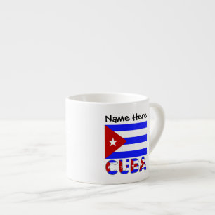 Cuba Kubaanse Vlag Lichtblauw Persoonlijk Espresso Kop