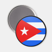 Cuba kwaliteit Vlag Cirkel Magneet (Voorkant / Achterkant)