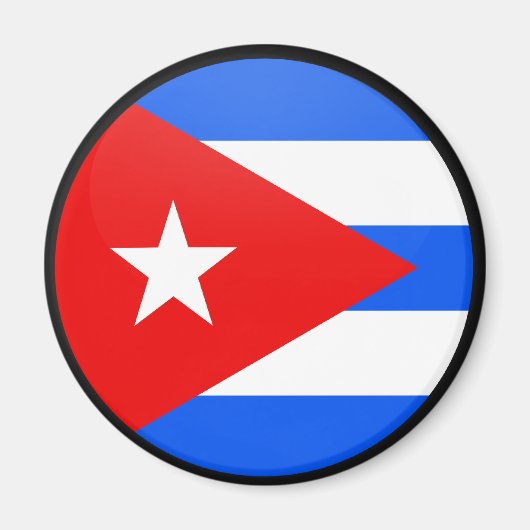 Cuba kwaliteit Vlag Cirkel Magneet (Voorkant)
