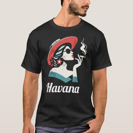 Cuba Land met prachtig vrouwendesign T-shirt (Voorkant)