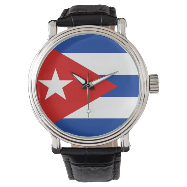 Cuba Land vlag natie symbool Horloge (Voorkant)