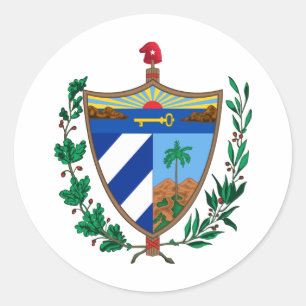 Cuba land wapen symbolen embleem vlag ronde sticker
