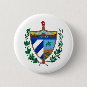 Cuba land wapen wapenschild symbool embleem vlag ronde button 5,7 cm