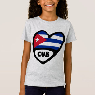 Cuba-landcode Vlaggenkop, CUB T-shirt