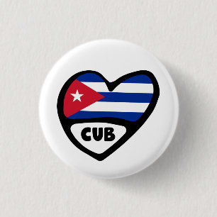 Cuba-landencode Vlaggenhoofdbadge Ronde Button 3,2 Cm