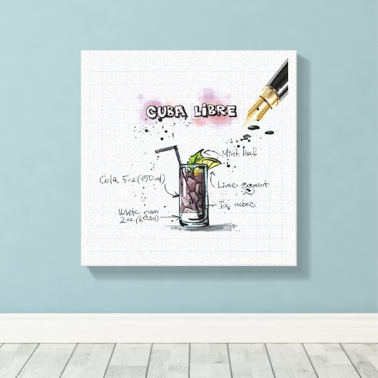 Cuba Libre Canvas Afdruk (Insitu (Houten vloer))