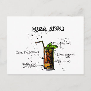 Cuba Libre Cocktail Briefkaart