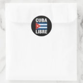 Cuba Libre Gratis Cuba Cubaanse vlag Ronde Sticker (Tas)